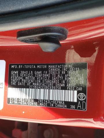 Photo 10 from auction – 2011 TOYOTA COROLLA BA with VIN 2T1BU4EE0BC699258