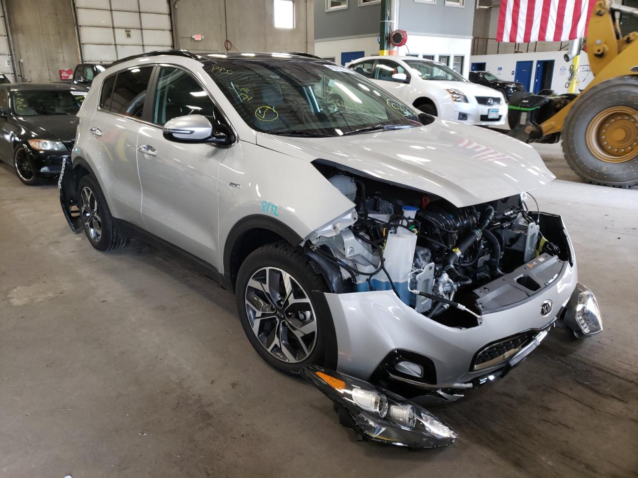 KIA SPORTAGE E 2021 with VIN KNDPNCACXM7844621 - Photo from auction