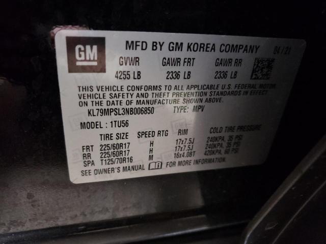 Photo 10 from auction – 2022 CHEVROLET TRAILBLAZE with VIN KL79MPSL3NB006850