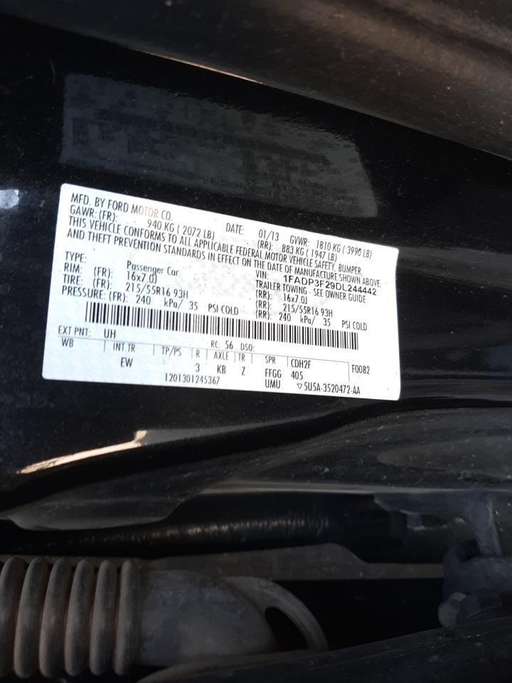 Photo 10 from auction – 2013 FORD FOCUS SE with VIN 1FADP3F29DL244442