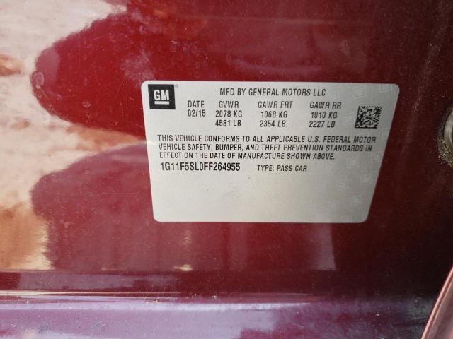 Photo 10 from auction – 2015 CHEVROLET MALIBU LTZ with VIN 1G11F5SL0FF264955