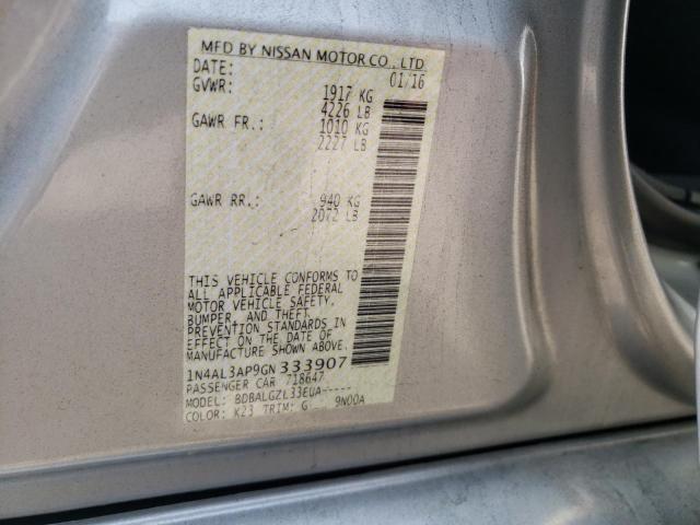 Photo 10 from auction – 2016 NISSAN ALTIMA 2.5 with VIN 1N4AL3AP9GN333907