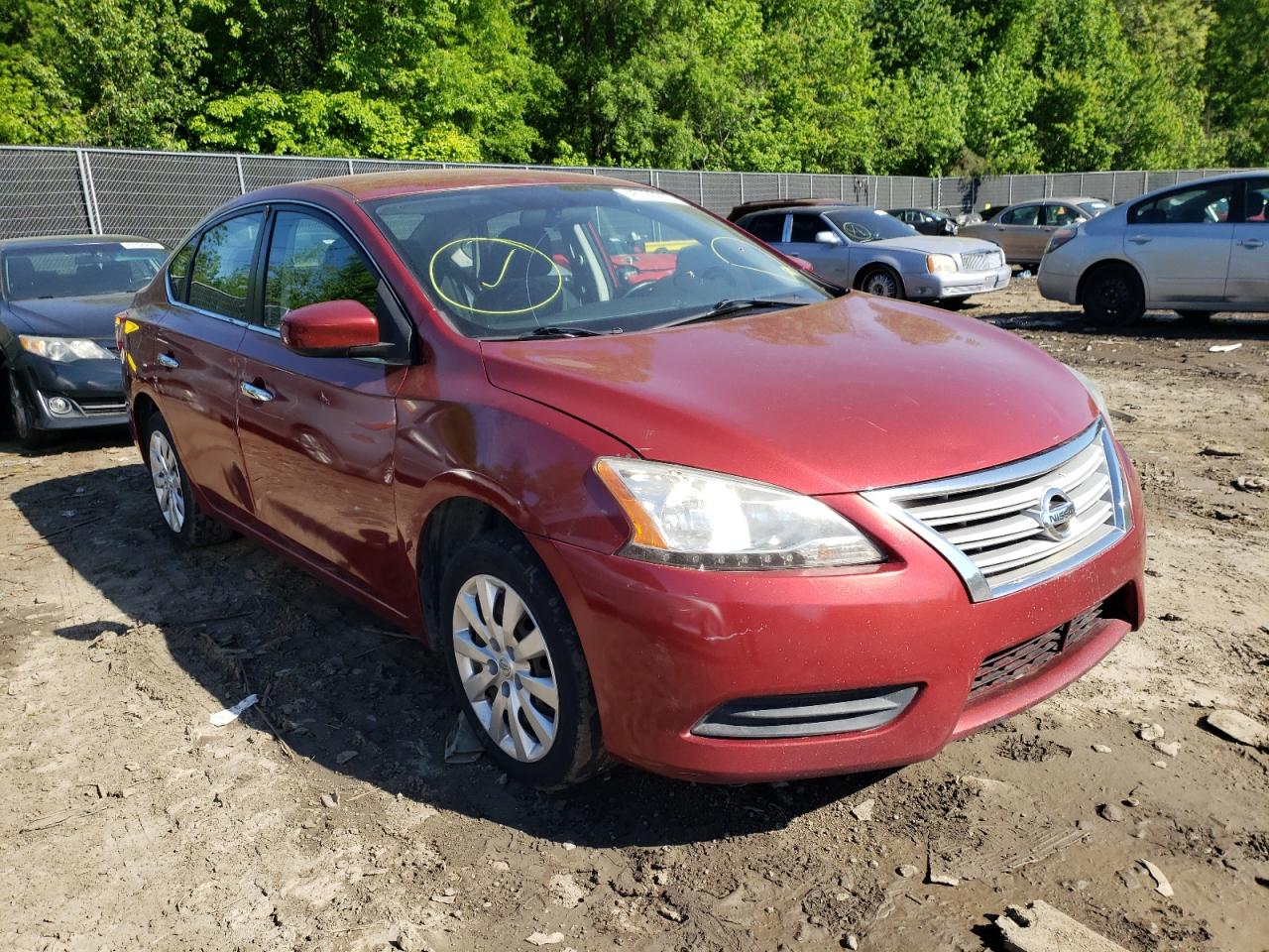 NISSAN SENTRA S 2015 with VIN 3N1AB7AP0FL656071 - Photo from auction