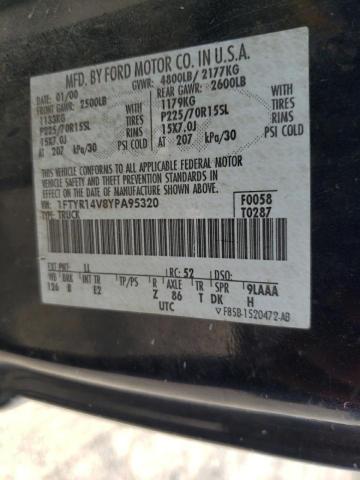Photo 10 from auction – 2000 FORD RANGER SUP with VIN 1FTYR14V8YPA95320