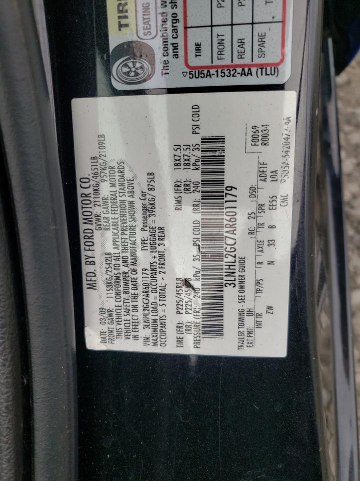 Photo 10 from auction – 2010 LINCOLN MKZ with VIN 3LNHL2GC7AR601179