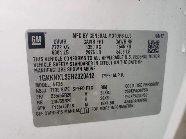 Photo 10 from auction – 2017 GMC ACADIA DEN with VIN 1GKKNXLS5HZ320412
