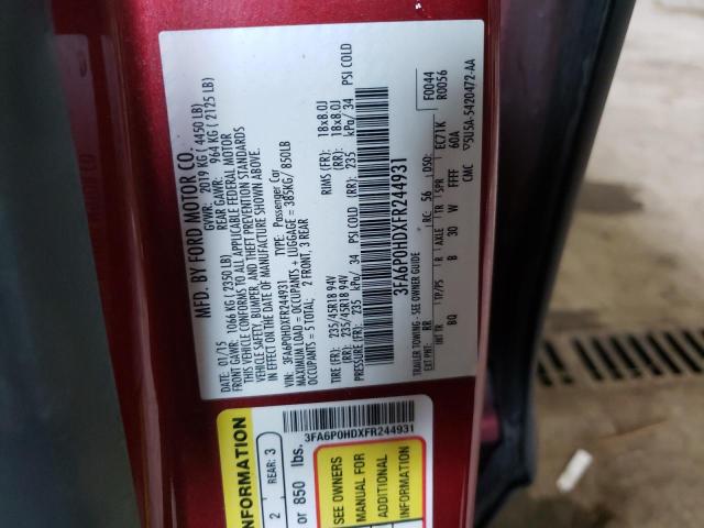 Photo 10 from auction – 2015 FORD FUSION SE with VIN 3FA6P0HDXFR244931