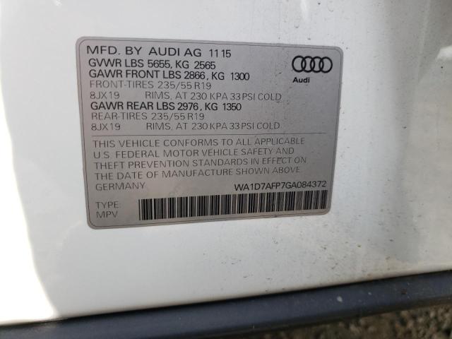 Zdjęcie 10 z aukcji – 2016 AUDI Q5 PREMIUM z VIN WA1D7AFP7GA084372