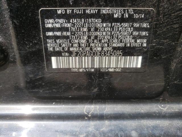 Photo 10 from auction – 2014 SUBARU XV CROSSTR with VIN JF2GPAGC0E8345085