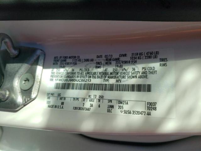 Photo 10 from auction – 2013 FORD ESCAPE TIT with VIN 1FMCU0J96DUC66213