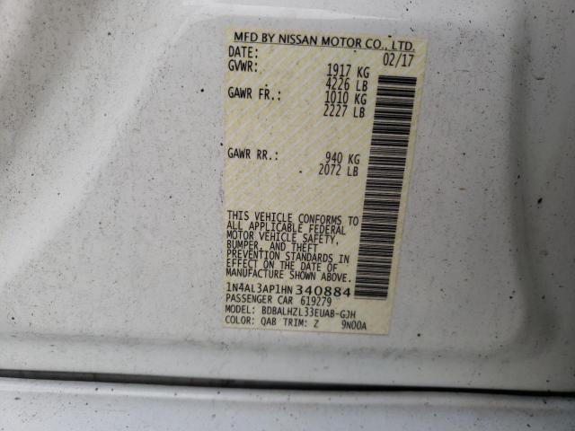 Photo 10 from auction – 2017 NISSAN ALTIMA 2.5 with VIN 1N4AL3AP1HN340884