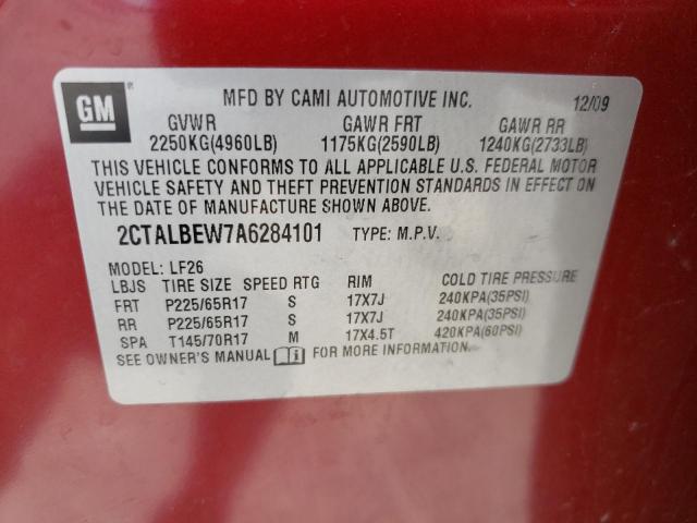 Photo 10 from auction – 2010 GMC TERRAIN SL with VIN 2CTALBEW7A6284101
