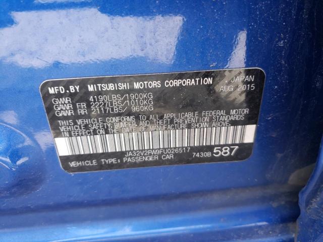 Photo 10 from auction – 2015 MITSUBISHI LANCER SE with VIN JA32V2FW9FU026517