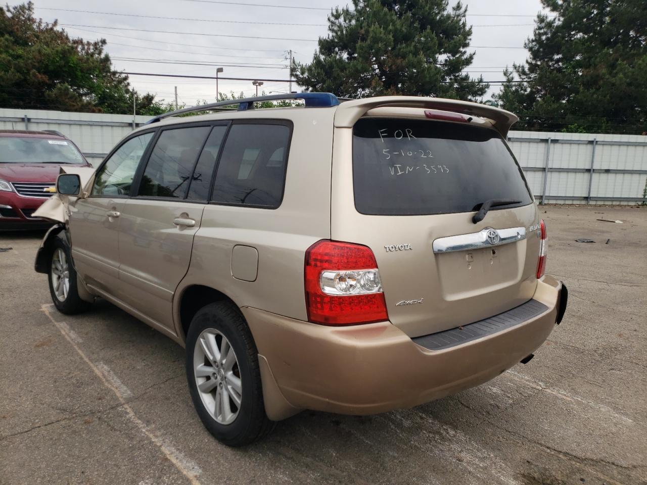 Photo 3 from auction – 2006 TOYOTA HIGHLANDER with VIN JTEEW21A160013593