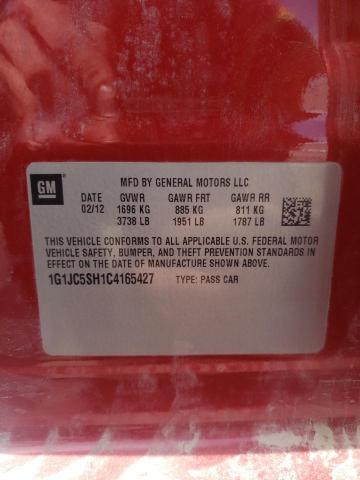 Photo 10 from auction – 2012 CHEVROLET SONIC LT with VIN 1G1JC5SH1C4165427