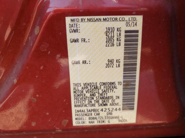 Photo 10 from auction – 2014 NISSAN ALTIMA 2.5 with VIN 1N4AL3AP8EC425244