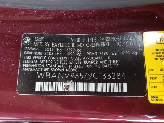 BMW 535 XI 2009 with VIN WBANV93579C133284 - Photo from auction