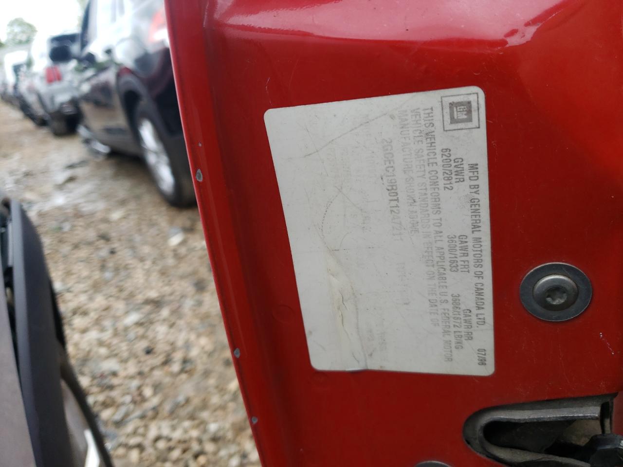 Zdjęcie 10 z aukcji – 1996 CHEVROLET GMT-400 C1 z VIN 2GCEC19R0T1247211