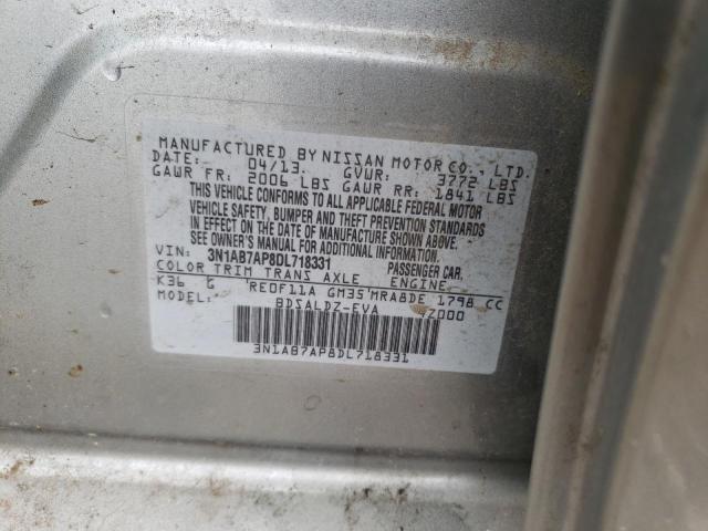 Photo 10 from auction – 2013 NISSAN SENTRA with VIN 3N1AB7AP8DL718331