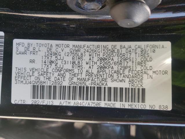 Photo 10 from auction – 2011 TOYOTA TACOMA DOU with VIN 3TMJU4GN5BM112892