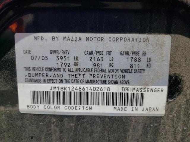 Photo 10 from auction – 2006 MAZDA 3 S with VIN JM1BK124861402618