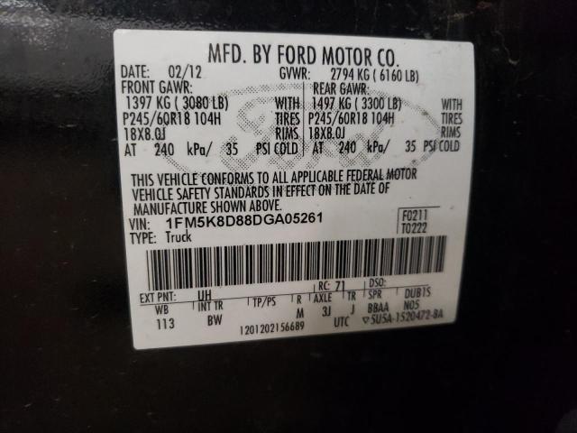 Photo 10 from auction – 2013 FORD EXPLORER X with VIN 1FM5K8D88DGA05261