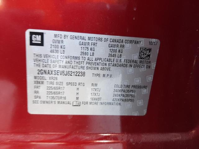 Photo 10 from auction – 2018 CHEVROLET EQUINOX LT with VIN 2GNAXSEV6J6212238