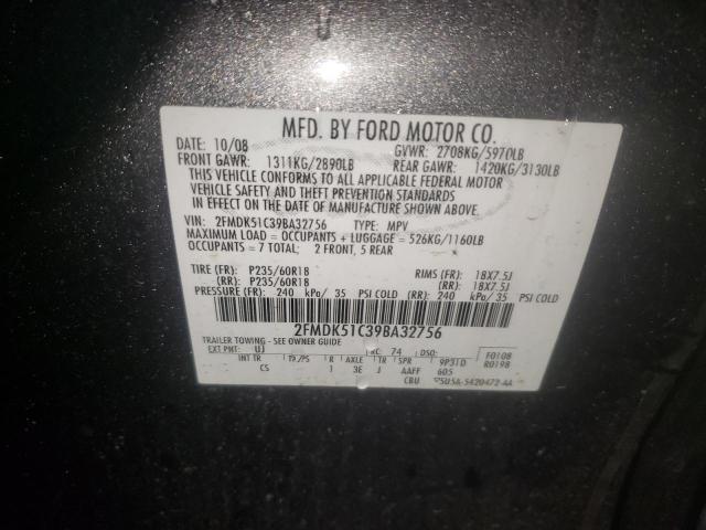 Photo 10 from auction – 2009 FORD FLEX SE with VIN 2FMDK51C39BA32756