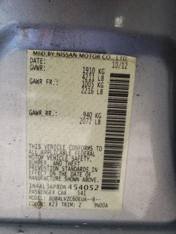 Photo 10 from auction – 2013 NISSAN ALTIMA 2.5 with VIN 1N4AL3AP8DN454052