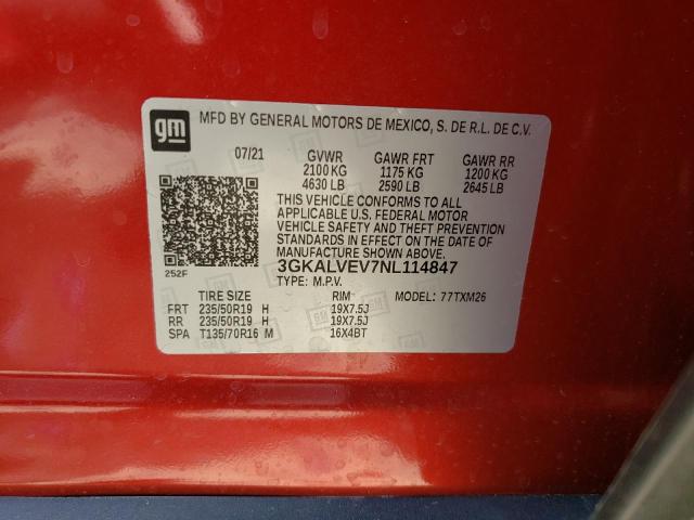 Photo 10 from auction – 2022 GMC TERRAIN SL with VIN 3GKALVEV7NL114847