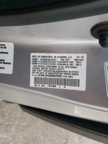 Photo 10 from auction – 2011 HONDA ODYSSEY TO with VIN 5FNRL5H90BB035995