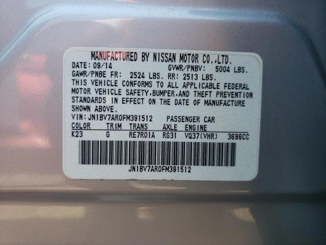 Photo 10 from auction – 2015 INFINITI Q50 BASE with VIN JN1BV7AR0FM391512