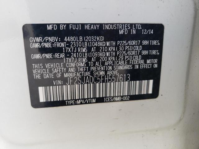 Photo 10 from auction – 2015 SUBARU FORESTER 2 with VIN JF2SJADC5FH557613