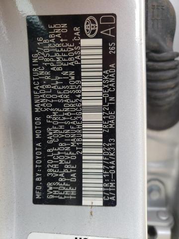 Photo 10 from auction – 2016 TOYOTA COROLLA L with VIN 2T1BURHE3GC624859