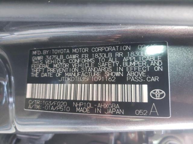 Photo 10 from auction – 2015 TOYOTA PRIUS C with VIN JTDKDTB35F1091162