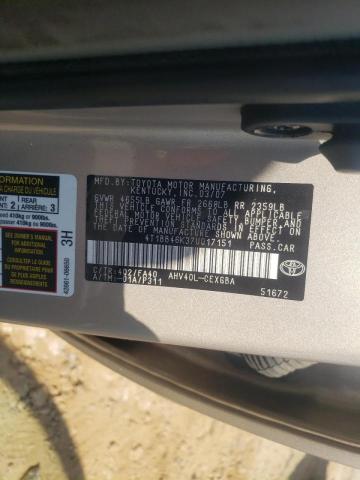 Photo 10 from auction – 2007 TOYOTA CAMRY HYBR with VIN 4T1BB46K37U017151