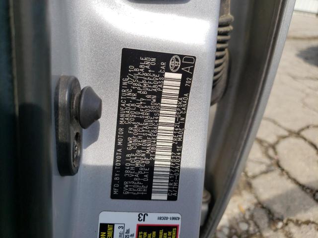 Photo 10 from auction – 2010 TOYOTA COROLLA BA with VIN 2T1BU4EE6AC445035