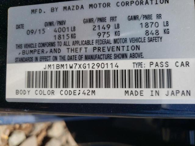 Photo 10 from auction – 2016 MAZDA 3 TOURING with VIN JM1BM1W7XG1290114
