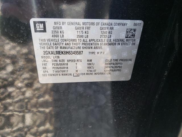 Photo 10 from auction – 2017 GMC TERRAIN SL with VIN 2GKALMEK8H6349587