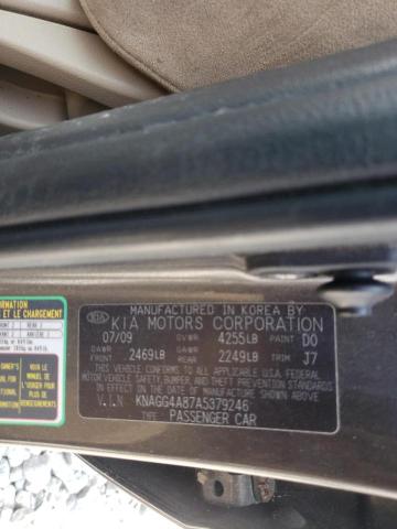 Photo 10 from auction – 2010 KIA OPTIMA LX with VIN KNAGG4A87A5379246