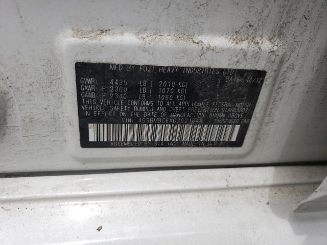 Photo 10 from auction – 2013 SUBARU LEGACY 2.5 with VIN 4S3BMBC6XD3021645