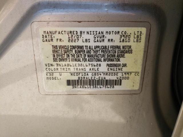 Photo 10 from auction – 2008 NISSAN SENTRA 2.0 with VIN 3N1AB61E38L675628