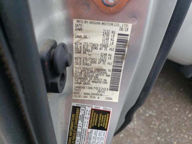 Photo 10 from auction – 2019 NISSAN FRONTIER S with VIN 1N6AD0CW8KN730203