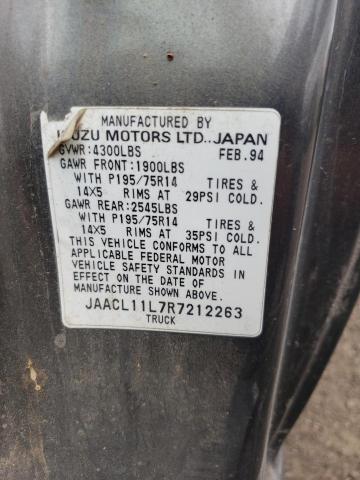 Photo 10 from auction – 1994 ISUZU CONVENTION with VIN JAACL11L7R7212263