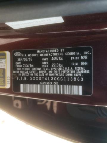 Photo 10 from auction – 2016 KIA OPTIMA LX with VIN 5XXGT4L30GG113863