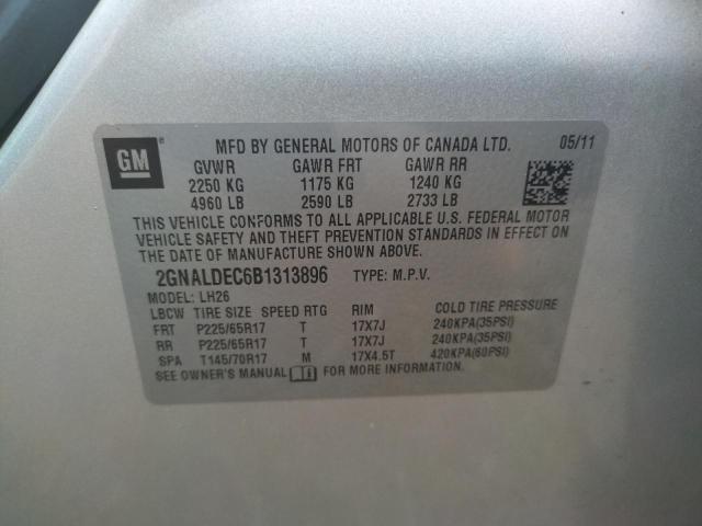 Photo 10 from auction – 2011 CHEVROLET EQUINOX LT with VIN 2GNALDEC6B1313896