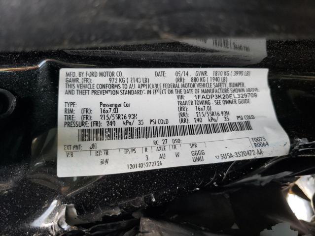 Photo 10 from auction – 2014 FORD FOCUS with VIN 1FADP3K20EL329709