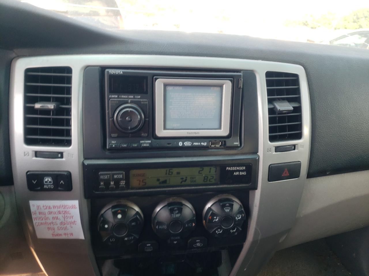 Photo 9 from auction – 2008 TOYOTA 4RUNNER SR with VIN JTEZU14R38K020152