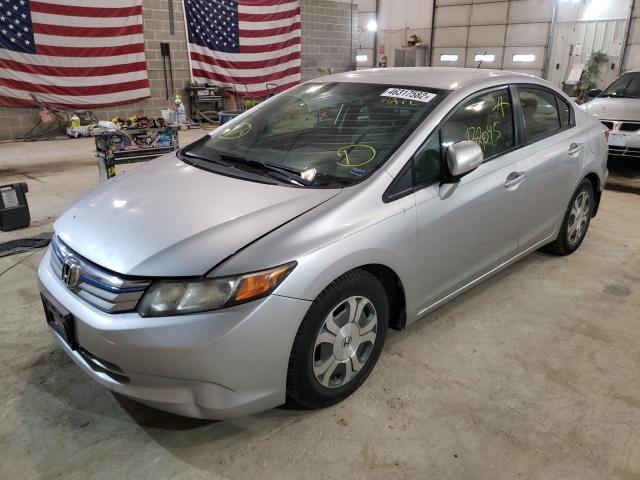 Photo 2 from auction – 2012 HONDA CIVIC HYBR with VIN JHMFB4F28CS010934