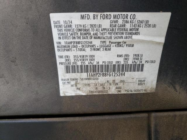 Photo 10 from auction – 2015 FORD TAURUS LIM with VIN 1FAHP2F88FG125244